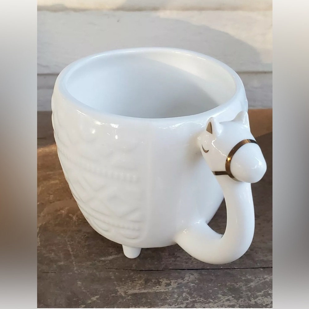 Opal House Llama Theme Stoneware Coffee Mug Cup with Head and 4 Legs New